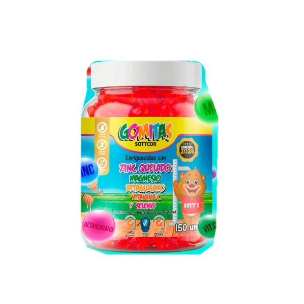 Frasco de gomitas Zinc Quelado